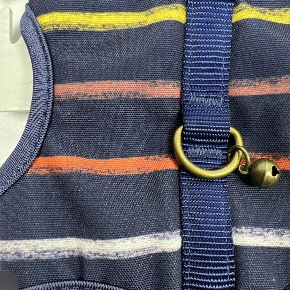 Whisker City stylish Navy blue Cat Harness & Leash